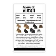 Acoustic Audio G4RS Granite Rock Speakers 5 Pair Pack and Wire Outdoor Weatherproof N2