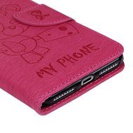 iPhone 7 Plus Case (5.5 inch) - Wallet Flip Stand Case Embossed Cute Bear PU Leather Case Shockproof TPU Inner... N7