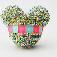 Yosa Luxury car ornaments Auto Mickey Mouse Sparkling Car Fragrance Air Freshener Holder Container 2pcs (10) N12