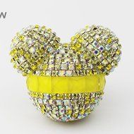 Yosa Luxury car ornaments Auto Mickey Mouse Sparkling Car Fragrance Air Freshener Holder Container 2pcs (10) N13