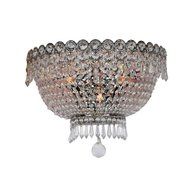 Worldwide Lighting W23020C16 Empire 3 Light with Clear Crystal Wall Sconce, Chrome Finish by Worldwide Lighting