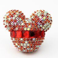 Yosa Luxury car ornaments Auto Mickey Mouse Sparkling Car Fragrance Air Freshener Holder Container 2pcs (10) N17