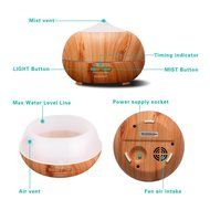 Tenswall 400ml Ultrasonic Aromatherapy Essential Oil Diffuser, Cool Mist Humidifier - Whisper Quiet Operation... N16