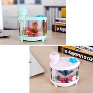 HOPESOOKY Fish Tank Nightlight Humidifier,460ML Air Purifier Mist Portable USB Aroma Steam Diffuser (White) N2