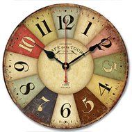 MuLuo 12 inch Round quartz Wood Wall clocks silent meeting room home watches H N3