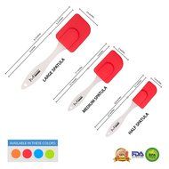 mKitchen Orange Soft Easy Flex Silicone Spatula Set of 3 - Heat Resistant Baking Supplies, Bakeware Set, Kitchen... N13