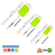 mKitchen Orange Soft Easy Flex Silicone Spatula Set of 3 - Heat Resistant Baking Supplies, Bakeware Set, Kitchen... N16