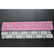 FOUR-C Decorating Supplies Impression Lace Pad Silicone Mat for Cake Making Color Pink