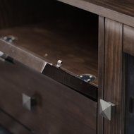 Simpli Home Cosmopolitan Wide TV Media Stand, 72&quot;, Coffee Brown N13