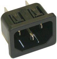 Interpower 83013121 IEC 60320 C14 Snap In Power Inlet with Quick Disconnects 1mm Panel Thickness, IEC 60320 C14...