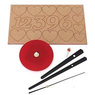 DIY 3D Red Heart Wall Clock Surface Sticker Removable Home Office Decor