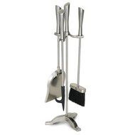 Satin Nickel 4 Piece Chandler Fireplace Tool Set