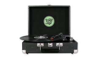 Vinyl Styl Groove Portable 3 Speed Turntable (Leaf Design) N2