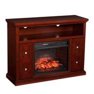 Rich Cherry Finish Wildon Home Remote Control Faulkner Electric Fireplace Classic Flames Media Console For TV's... N2