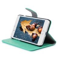 iPhone 7 Plus Case (5.5 inch) - Flip Wallet Stand Case Embossed Flowers PU Leather Shock-Absorption Soft TPU Inner... N17