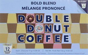 Double Donut Bold Blend Coffee, in Recyclable Single Serve Cups for Keurig K-Cup Brewers, 24 Count N4