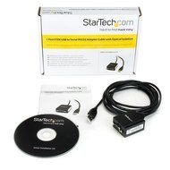 StarTech.com 1 Port USB to Null Modem RS232 DB9 Serial DCE Adapter Cable with FTDI, Black (ICUSB232FTN ) N33