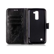 LG K10 Case, LG K10 Wallet Case,PHEZEN Cute Bear Don't Touch My Phone Design PU Leather Wallet Case Stand Flip... N30