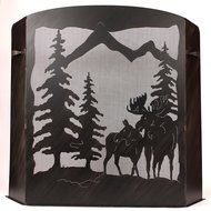 Small Moose Scene Fire Place Screen