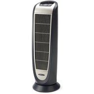 23" Silver/Dark Gray Digital Ceramic Tower Heater with Remote Control