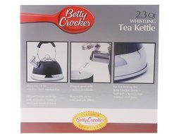 Whistling Tea Kettle Black and Silver Stainless Steel