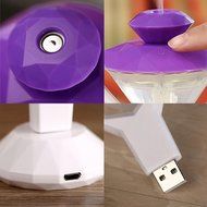 Muangan Mini Car Air Humidifier and USB Diamond Shape Aromatherapy Essential Oil Diffuser Mist Air Purifier Freshener... N6