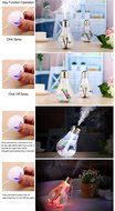 Taotuo 400ml Bulb Shape Colorful LED Night Lights USB Mini Desktop Aroma Humidifier Air Purifier Atomizer for... N3