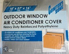 Window Air Conditioner Support Bracket Arm, Insulating Foam, and Window Air Conditioner Cover, 18&quot; 3 Pc Bundle...