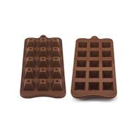 Sorbus Silicone Pyramid with Dimple Tray Baking Mold - 15 Pieces per Mold, Brown (Set of 2 Trays)