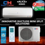 9,000 BTU 115v/60hz, Ductless Mini Split System 16 Seer,Indoor+outdoor with 15&#039; Copper Line Set (White)