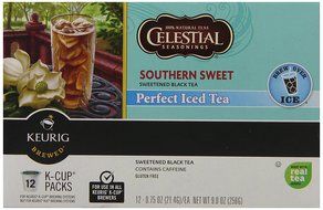 Green Mountain Coffee, Celestial Seasonings Southern Sweet Perfect Iced Tea, K-Cup Portion Pack for Keurig K-Cup... N17