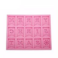 &quot;dipshop Merry Christmas Flag Silicone Mold Fondant Cake Cookie Mould&quot; shopping