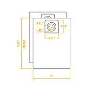 WORKSHOP Wet Dry Vacuum Bags WS32045F Fine Dust Collection Shop Vacuum Bags (2 Shop Vacuum Bags), Bag Filter For... N2