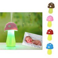 candybox 200ml Mushroom Mini USB Cool Mist Humidifier Purifier with LED Light ,Mist Mode, Auto Shut-off for Office... N14