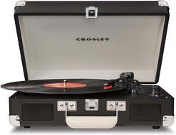 Crosley CR8005D-PI Cruiser Deluxe Portable 3-Speed Turntable with Bluetooth, Pink N5