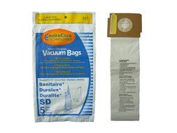 10 Sanitaire Sd Micro with Closure Vacuum Bags, Electrolux, Eureka, Duralux Vacuum Cleaners, 63262, SD - 63262...
