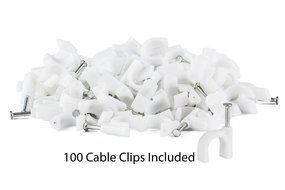 In Wall Speaker Wire | 100 Feet | 12AWG CL3 Rated 2-Conductor Wire White Oxygen Free Copper includes banana plugs... N4