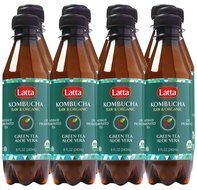 Latta Kombucha Green Tea Lemon Balm, Raw and Organic, only 2 gm of sugar, Promotes Healthy Weight Loss, Packed... N21