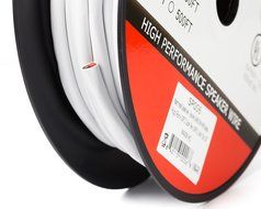 In Wall Speaker Wire | 100 Feet | 12AWG CL3 Rated 2-Conductor Wire White Oxygen Free Copper includes banana plugs... N10