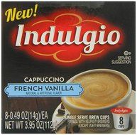 Indulgio French Vanilla Cappuccino Single Serve K-cup, 42 Count (Compatible with 2.0 Keurig Brewers) N83