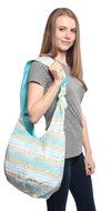 Pier 17 Large Hobo Bag For The Beach and Travel. &#10030;100%. (Ocean Blue) N3