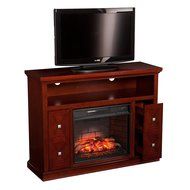 Rich Cherry Finish Wildon Home Remote Control Faulkner Electric Fireplace Classic Flames Media Console For TV's... N3