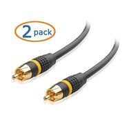 Cable Matters 2-Pack, Gold Plated Subwoofer RCA Audio Cable 15 Feet