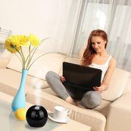 Susenstone LED Aroma Ultrasonic Humidifier ,USB Essential Oil Diffuser Air Purifier (black) N5