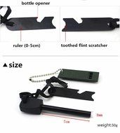 Cevinee&trade; 10,000 Strikes 5 in 1 Thicker-version Survival Firesteel Magnesium Rod Fire Starter Kits with Emergency... N2