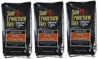 San Francisco Bay Coffee Ground, Fog Chaser, 12 Ounces (Pack of 3) N2