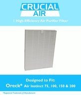 Oreck AirInstinct HEPA Air Purifier Filter Fits AirInstinct 75, 100, 150 &amp; 200, Designed &amp; Engineered by Crucial...