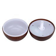 DZT1968 LED Aroma Ultrasonic Humidifier USB Essential Oil Diffuser Air Purifier (Brown) N16