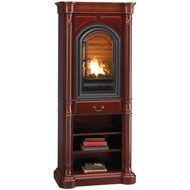 HearthSense Liquid Propane Vent Free Gas Tower Fireplace- 20,000 BTU- Cherry Finish