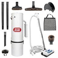 Central Vacuum Ultra Clean Power Unit 7,500 sq. ft. Electric Hose Powerhead Attachments N2